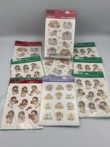 Lot VTG Hallmark Stickers Angels Animals Heartline Super Expressions Sealed/Used - Picture 1 of 4