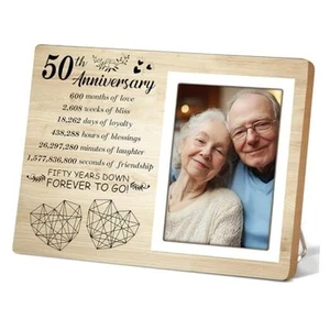 50th Anniversary Picture Frame, 50th Wedding Anniversary Picture Frame Gifts, - Picture 1 of 7