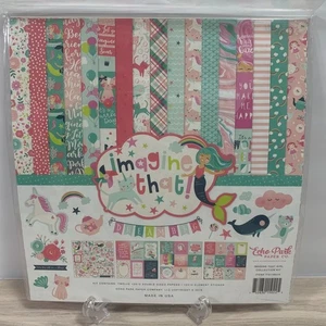 Echo Park "Stell dir das vor" Meerjungfrauen Einhörner Handwerk Sammelalbum Junk Journaling Kit - Bild 1 von 7