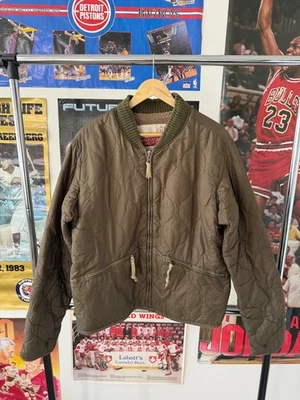 Chaqueta De Colección Abercrombie & Fitch Verde Oliva Nylon Forro Militar Talla XL Foto 1 de 4