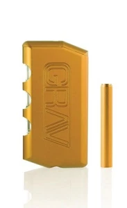 GRAV® DUGOUT, Dugout de aluminio, One Hitter, Juego de catadores CHILLUM, viaje, DORADO - Imagen 1 de 3