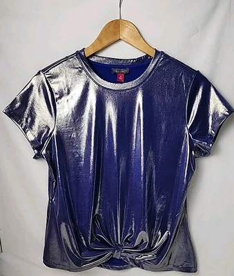 Vince Camuto Shine Blue Top Women's Medium  - Image 1 of 4