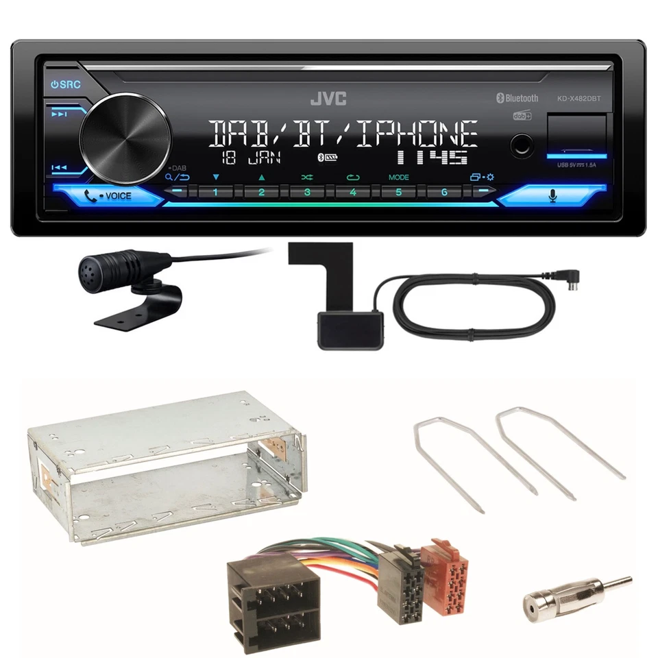 JVC KD-X482DBT Bluetooth DAB USB Einbauset für Citroen Berlingo bis 2007 - Bild 1 von 1