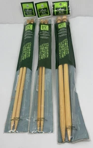 Lot of 3 Larger Premium Bamboo Wood Knitting Needles Takumi Clover No 9 10.5 13 - Picture 1 of 7