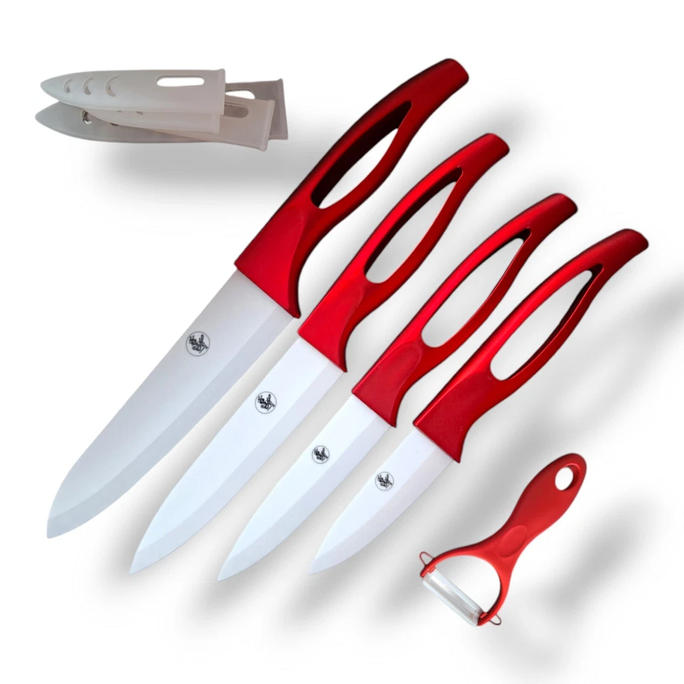 S-HubOla Keramik Messer Set 5Tlg. Kochmesser Allzweck Profi Scharf Küchenmesser  - Bild 1 von 4