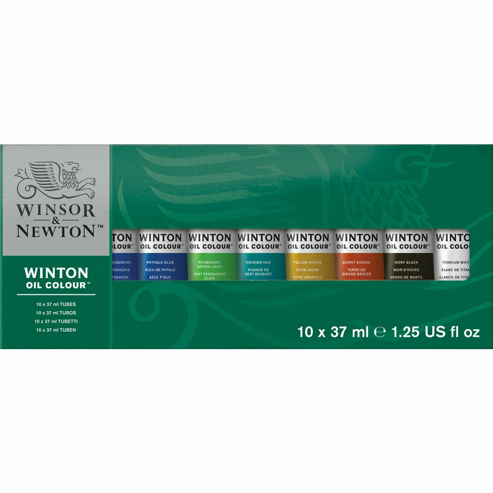 Winsor and Newton Winton Oil Colour for Artists - 10 x 37ml Tube Starter Set - Image 1 of 1