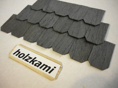 LENLUX Dachschindeln Holz Silbergrau. 50mm x 25mm x 1mm L/B/H 250 Schindeln