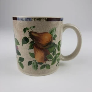 Sakura Sonoma Excell Casual Dining ONEIDA Mug Cup Fruit Grapes Pears Plumes - Picture 1 of 9