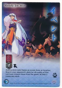 Inuyasha TCG Kassen Ready for War Ultra Rare 1st Edition #118 Very Good - Picture 1 of 2