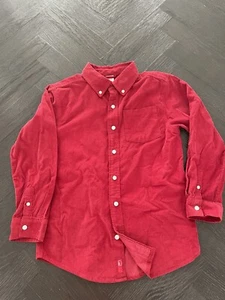 Gymboree Boys 7 Longsleeve Corduroy Red Shirt Excellent - Picture 1 of 3