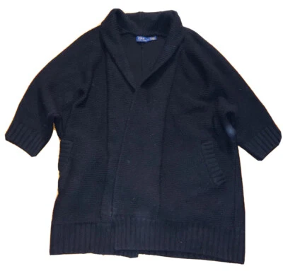 Женский кардиган из черной шерстяной кашемировой смеси Polo Ralph Lauren свитер размер Small - Изображение 1 из 4