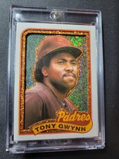 🌟 1989 Topps Baseball - #570 Tony Gwynn CUSTOMIZED 3-D Sparkle Refractor #1/1