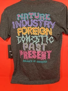 RVCA Womens T-Shirt Boys Fit Size Large. Charcoal Gray - Picture 1 of 4