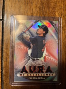 2022 Topps Finest Jarren Duran RC Rookie Aura Of Excellence Refractor & Base