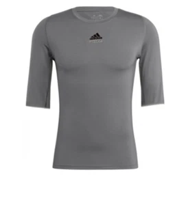 adidas Men's Techfit Cut and Sew Short Sleeve Tee, Ice Grey - Picture 1 of 3