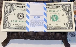 10 CONSEC $1⭐️STAR NOTES⭐️ (VERY RARE) GEM UNCIR "L” SAN FRAN VERY FANCY SERIAL# - Picture 1 of 12