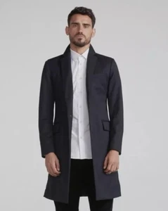 Rag & Bone Yorke 3 Mens Coat Overcoat DARK CHARCOAL SZ 40 Made In USA NEW $995 - Picture 1 of 8