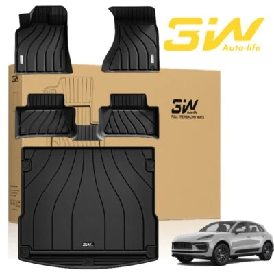 3W Floor Mats & Cargo Liner for Porsche Macan 2014-2025 All Weather Custom Fit - Image 1 of 4