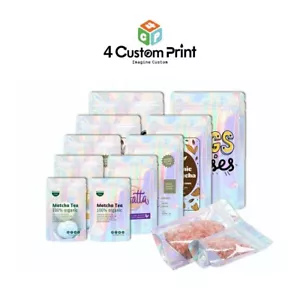 Custom Holographic Party Favor Bags/Stand-Up ziplock Bags/Gift Pouch/Resealable - Picture 1 of 28