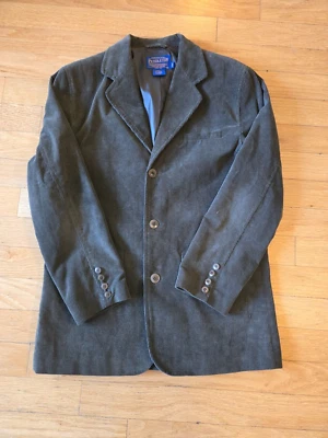 Pendleton Pana Abrigo Deportivo Chaqueta Forrada Blazer Verde Grande Largo Foto 1 de 4