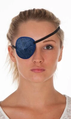 KAY PICTURES Adult Eye Patch - Blue Paisley, Soft and Washable, Sold to the NHS