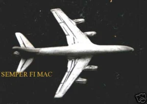 B-707 HAT LAPEL PIN UP BROACH MADE IN US PEWTER PILOT CREW GIFT JET AIRLINER WOW - Picture 1 of 24