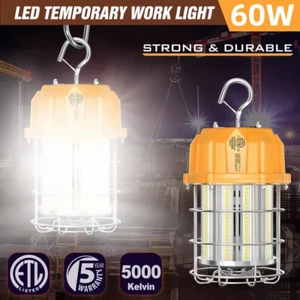 60W 5000K LED Work Light Construction Hanging Temporary Jobsite Light 8700 Lumen - Picture 1 of 10