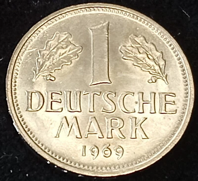 *BU Slight Luster* 1969 F Germany Federal Republic 1 Mark, km 110 -Copper/Nickel - Image 1 of 3