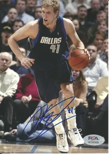 HOF Dirk Nowitzki Signed Auto 5x7 Photo Dallas Mavericks PSA/DNA - Picture 1 of 2