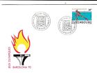 Luxembourg 1992 Olympic Games Barcelona FDC special cancel Unaddressed VGC