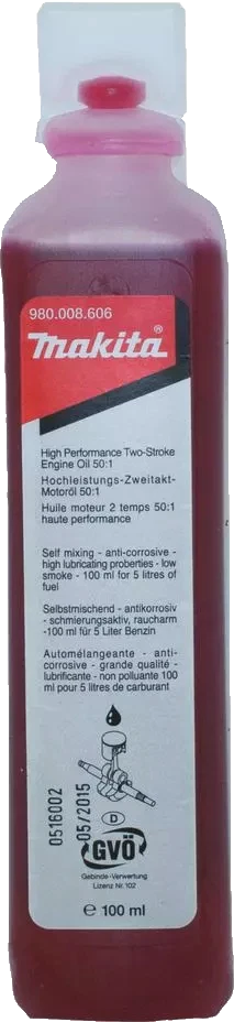 Motorenöl 2-Takt für 5 Liter Benzin 50:1 Kettensäge 2-Takt-Motoren Makita 100ml - Bild 1 von 1