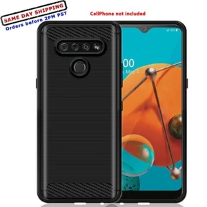 High Quality Carbon Fiber Soft Cover Case for TracFone LG Reflect L555DL Phone - Picture 1 of 2