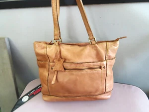 Colorado light tan genuine leather grab n go shoulder bag carry. vgc ladies bag - Picture 1 of 14