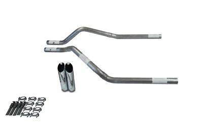 GMC Jimmy 00-04 2.5" Dual Truck Exhaust Kits No Muffler Slash Tips - Image 1 of 4