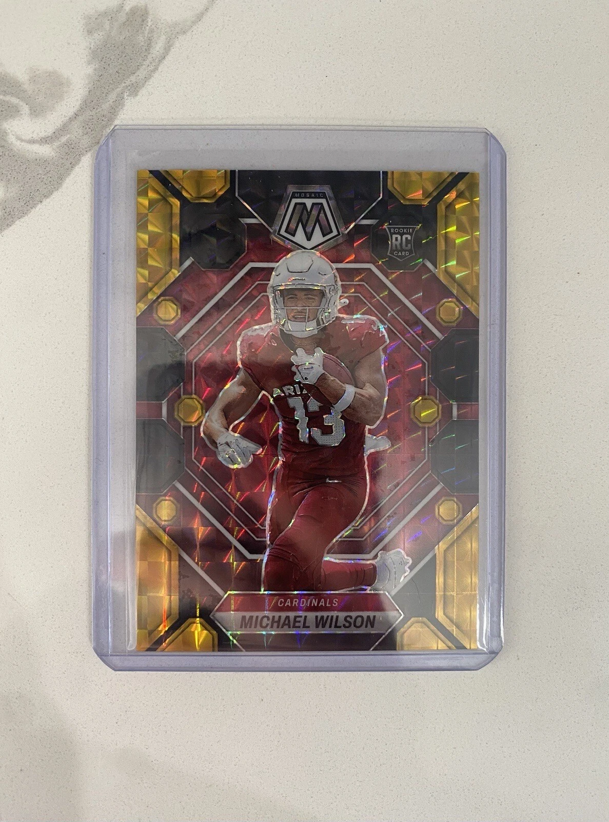 2023 Panini Mosaic Football Rookie Choice Black Gold Michael WIlson 5/8 #350 DD1