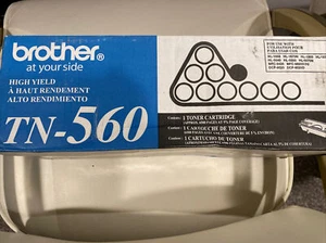 Genuine Brother TN560 Black High-Yield Toner Cartridge Laser Printer Damaged Box - Picture 1 of 5