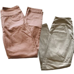 2x Jeans Rivers Denim Ajustados Cómodos Elastizados Talla 12 Tiro Alto Piedra y Terracota - Imagen 1 de 11