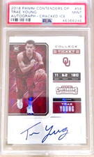 2018 PANINI CONTENDERS DRAFT PICKS AUTO CRACKED ICE TRAE YOUNG RC #56 7/23