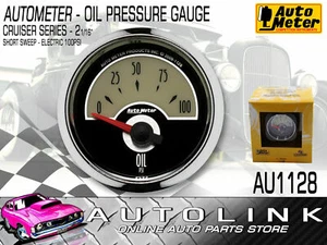 AUTOMETER CRUISER SERIES OIL PRESSURE GAUGE 2-1/16" 52.4mm SHORT SWEEP 0-100 PSI - Picture 1 of 2