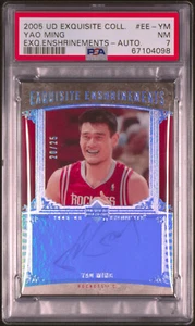 2005 UD EXQUISITE COLL ENSHRINEMENTS AUTO YAO MING CHINA #/25 SP PSA 7 NM POP 1 - Picture 1 of 3