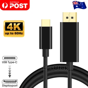 USB-C to DP Cable DisplayPort DP 4K UHD Type-C For Macbook iPad Pro iPhone 15 16 - Picture 1 of 10