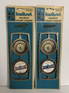 2x NEW Vintage Kwikset Deadlock Adapter Trim Plate 267 For 2 3/8" Backset - Picture 1 of 2