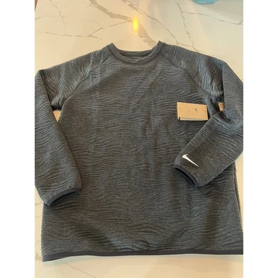 Nike Dri-FIT гольф пуловер мужской средний серый длинным рукавом спортивная рубашка с Ярлыками - Изображение 1 из 4