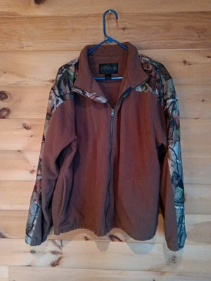 Lodge Outfitters Fleece Camo Full Zip Up Sz XL Hunting Fishing Hiking 46-48 - Image 1 of 4