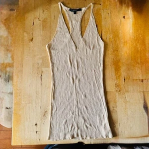 Gucci Tom Ford Model Beige Silk Tank Top Vintage Size S Long ITALY from Japan - Picture 1 of 5