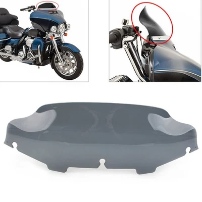 Grey 6"Wave Windshield Windscreen For Harley Touring Electra Street Glide 96-13 Foto 1 de 4