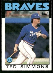1986 Topps Ted Simmons #102T Atlanta Braves B - Picture 1 of 2