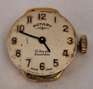 Movimiento Reloj Mecánico Vintage Rotativo 17 Joyas Damas - Imagen 1 de 3