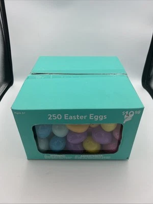 250 huevos de Pascua de plástico rellenables colores surtidos nuevos en caja sellada Foto 1 de 4
