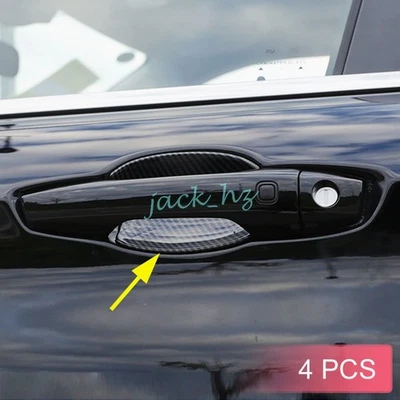 Manija de puerta de fibra de carbono cuenco molduras envolventes para Mitsubishi Outlander 2022-2025 Foto 1 de 4